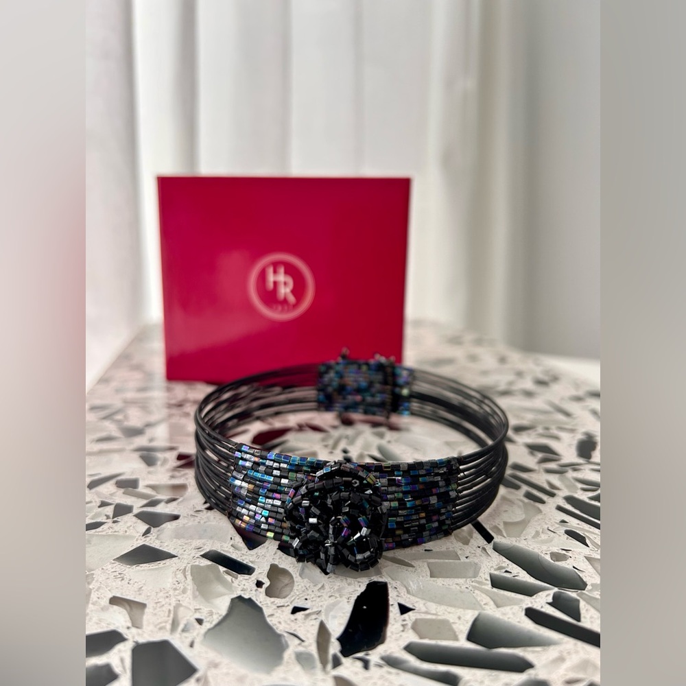 Black Beaded chocker necklace